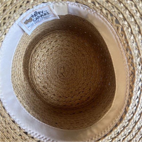 Vintage Straw Sun Hat – Festival Vibes, Floral Band Trippy Pattern - Picture 8 of 13